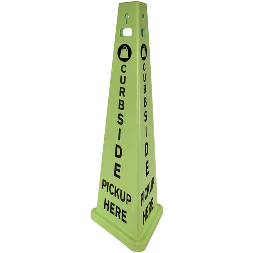 TriVu 3-sided Curbside Pickup Safety Sign