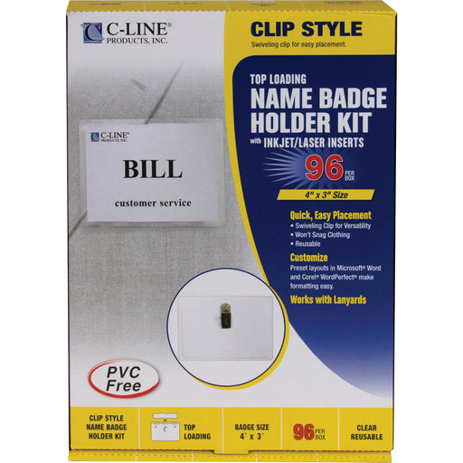 C-Line Clip Style Name Badge Holder Kit
