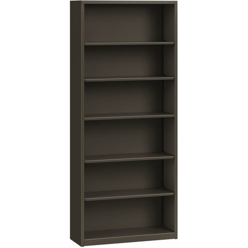 HON Brigade Steel Bookcase | 6 Shelves | 34-1/2"W | Charcoal Finish