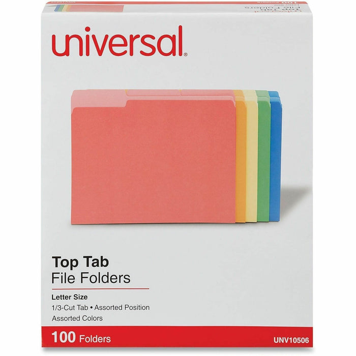 Universal Single Ply Colored Top Tab File Folder