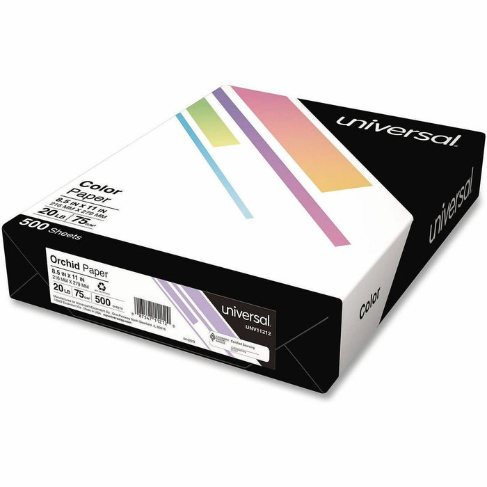 Universal Deluxe Colored Paper, 20 lb Bond Weight, 8.5 x 11, Orchid, 500/Ream