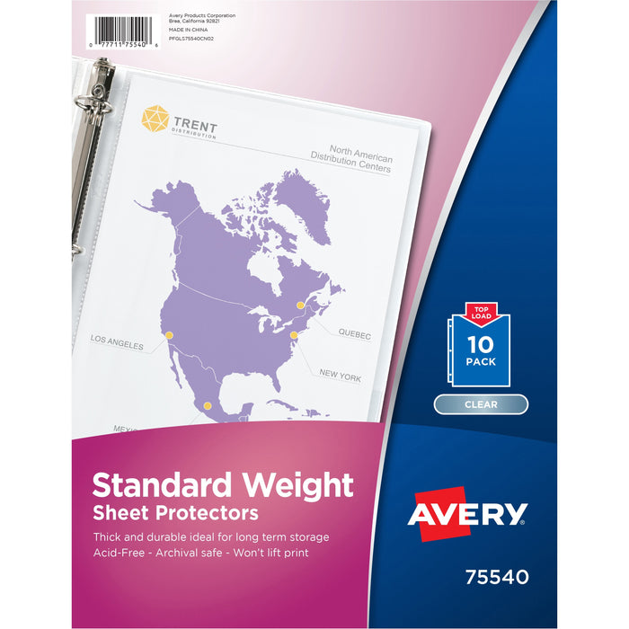 Avery® Standard Weight Sheet Protectors