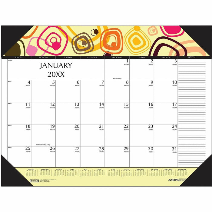 House of Doolittle 12-Month Recycled Desk Pad Calendar