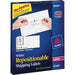 Avery® Repositionable Shipping Labels - Sure Feed Technology