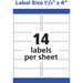 Avery® 1-1/3" x 4" Labels, Ultrahold, 700 Labels (5522)