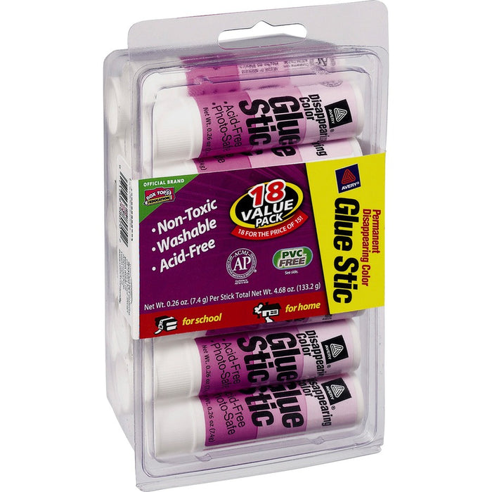 Avery® Glue Stic Disappearing Purple Color