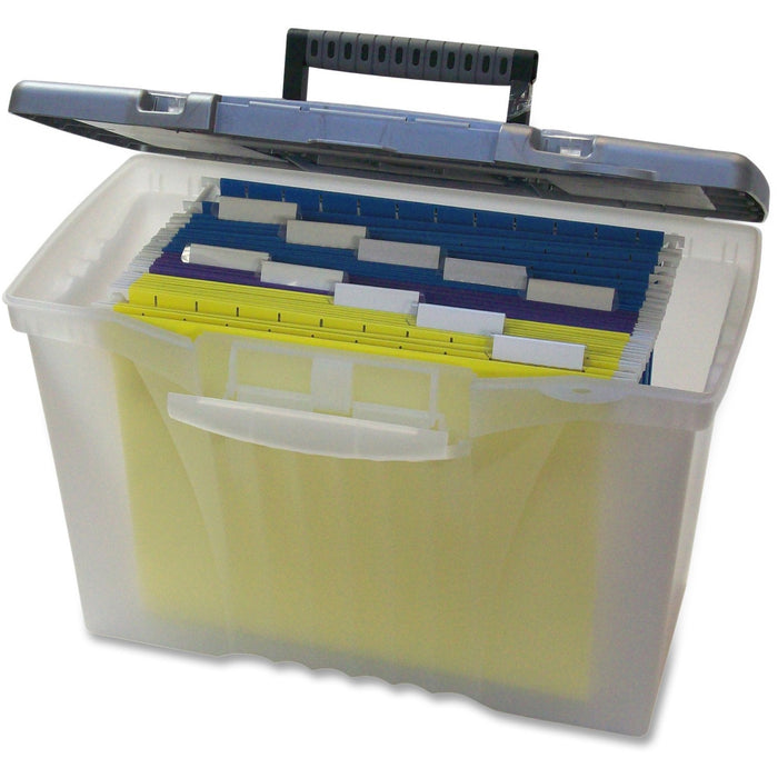 Storex Plastic Portable File Box