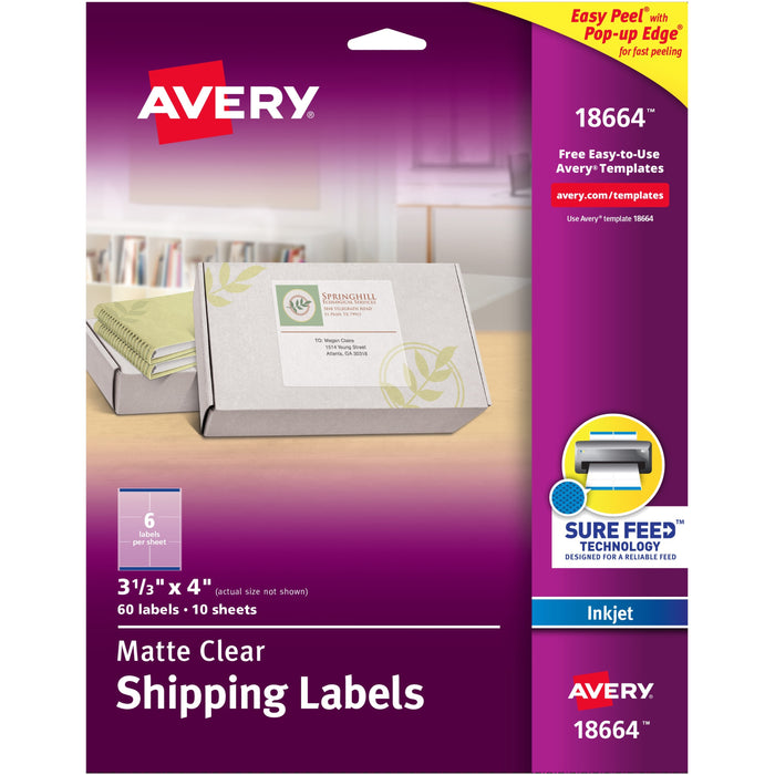 Avery® Easy Peel Inkjet Printer Mailing Labels