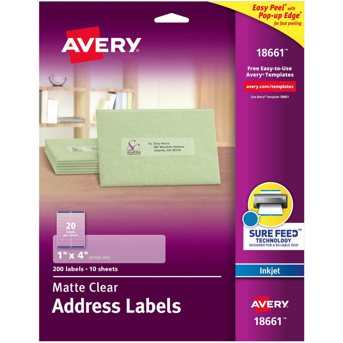 Avery® Easy Peel Inkjet Printer Mailing Labels