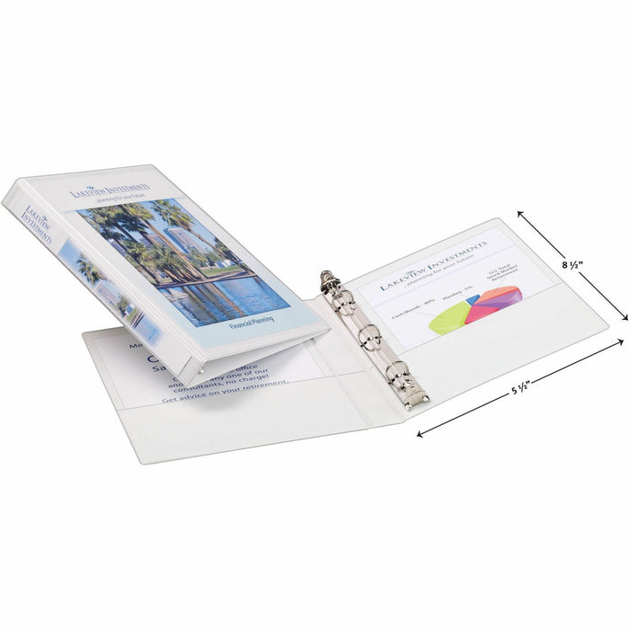 Avery Mini Durable View 3 Ring Binder, 0.5" Round Rings, White