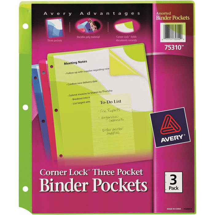 Avery® Corner Lock Binder Pockets