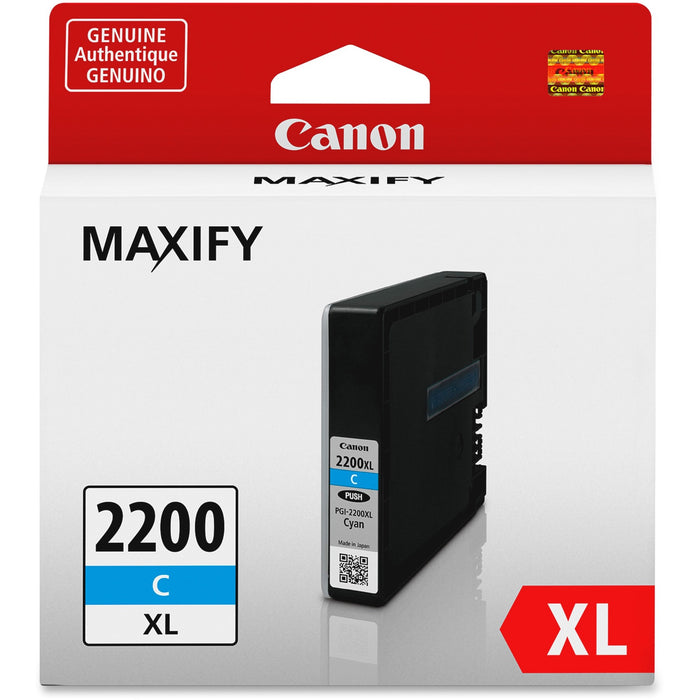 Canon PGI-2200 XL Original High Yield Inkjet Ink Cartridge - Cyan - 1 Each