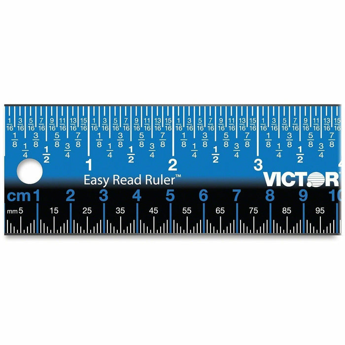 Victor Stainless Steel Dual Colour Easy Read Ruler