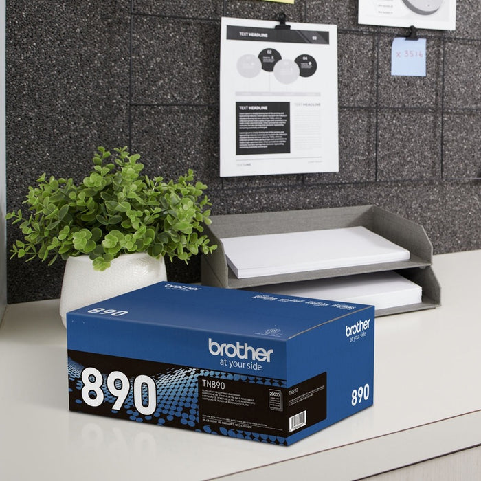 Brother TN890 Original Ultra High Yield Laser Toner Cartridge - Black - 1 Each