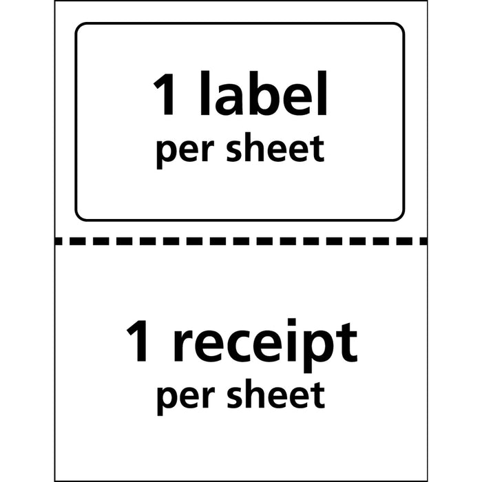 Avery® Paper Receipt White Shipping Labels