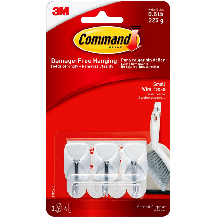 Command Strips 1/2 lb Small Wire Hooks