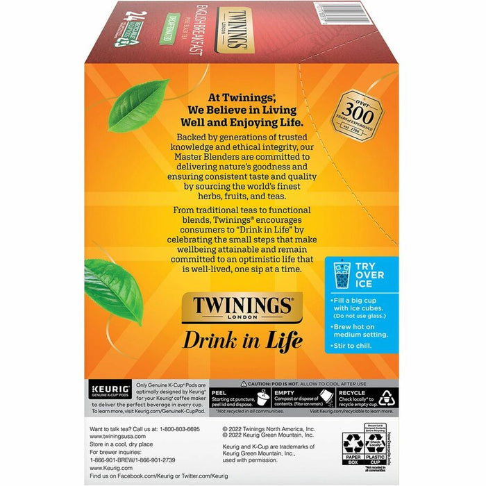 Twinings of London Decaf English Breakfast Black Tea K-Cup