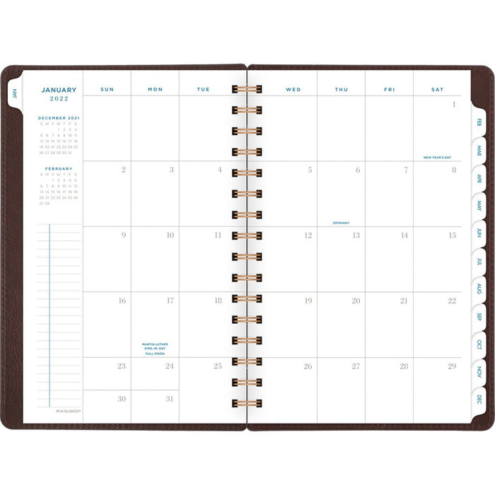 At-A-Glance Signature Collection Weekly/Monthly Planner, Brown