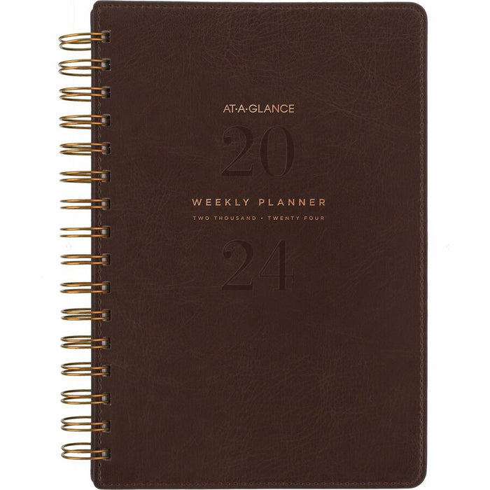 At-A-Glance Signature Collection Weekly/Monthly Planner, Brown