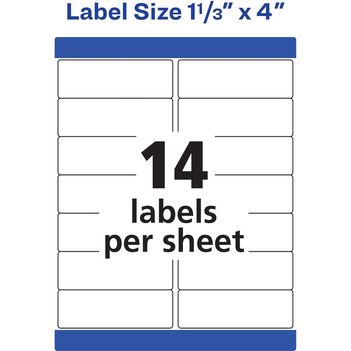 Avery® 1-1/3" x 4" Labels, Ultrahold, 7,000 Labels (95522)