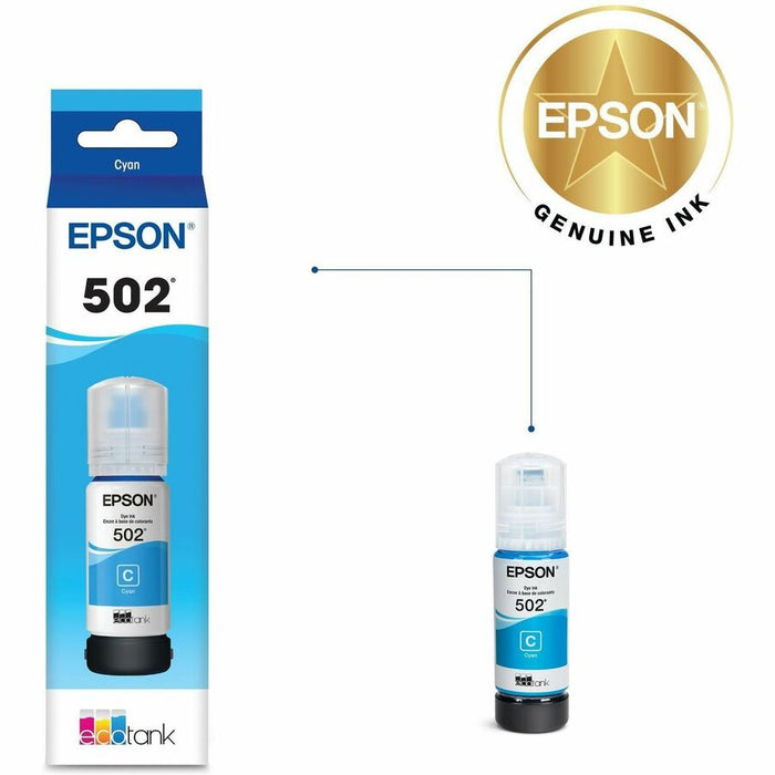 Epson T502, Cyan Ink Bottle