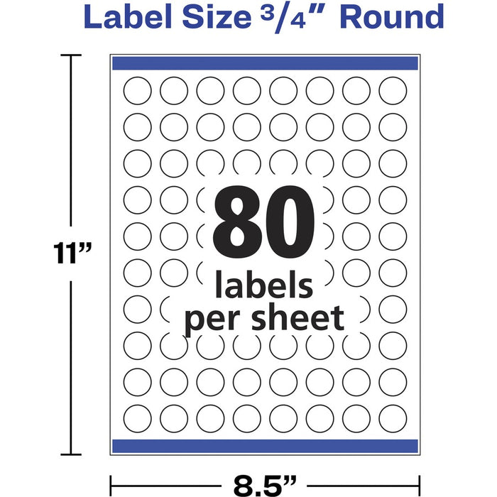 Avery® Sure Feed Glossy Clear Round Labels