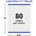 Avery® Sure Feed Glossy Clear Round Labels