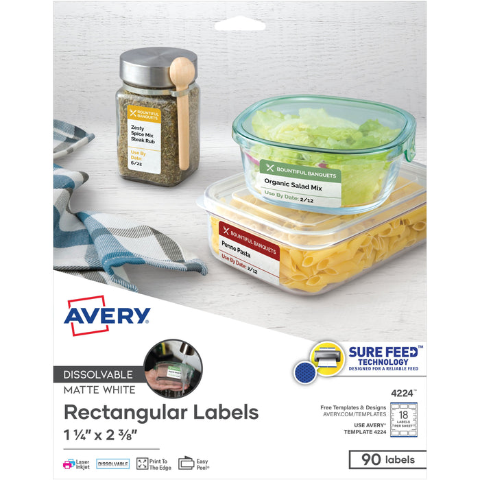 Avery® Dissolvable Rectangle Labels