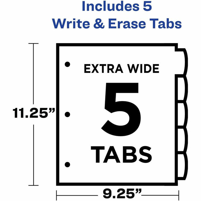 Avery® Write & Erase Pocket Plastic Dividers