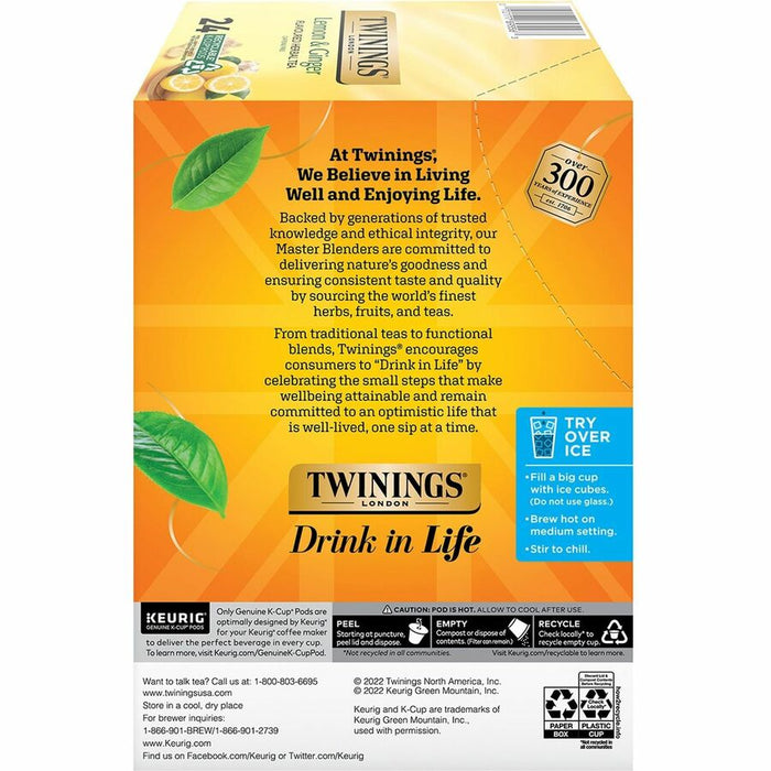 Twinings of London Lemon & Ginger Herbal Tea K-Cup