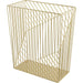 U Brands Metal Wastebasket, Vena Collection, 6 Gallon Capacity, Gold (3232U02-06)