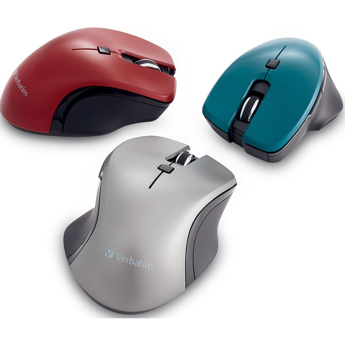 Verbatim USB-C Wireless Blue LED Mouse - Red
