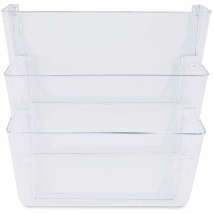 Universal Wall Files, 3 Sections, Letter Size, 13" x 4" x 14" , Clear, 3/Set