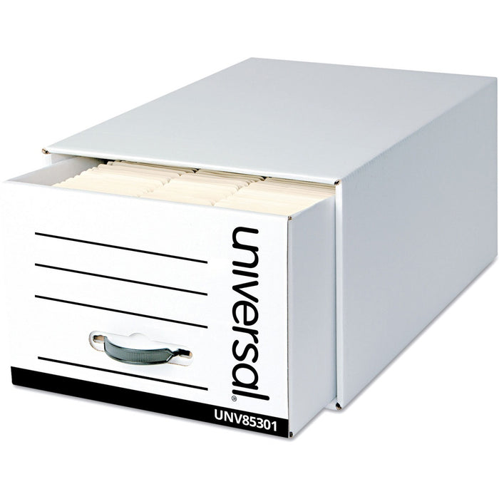 Universal Heavy-Duty Storage Drawers, Legal Files, 17.25" x 25.5" x 11.5" , White, 6/Carton