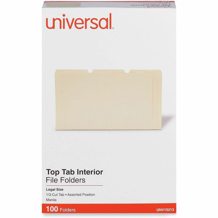 Universal 1/3 Tab Cut Legal Top Tab File Folder