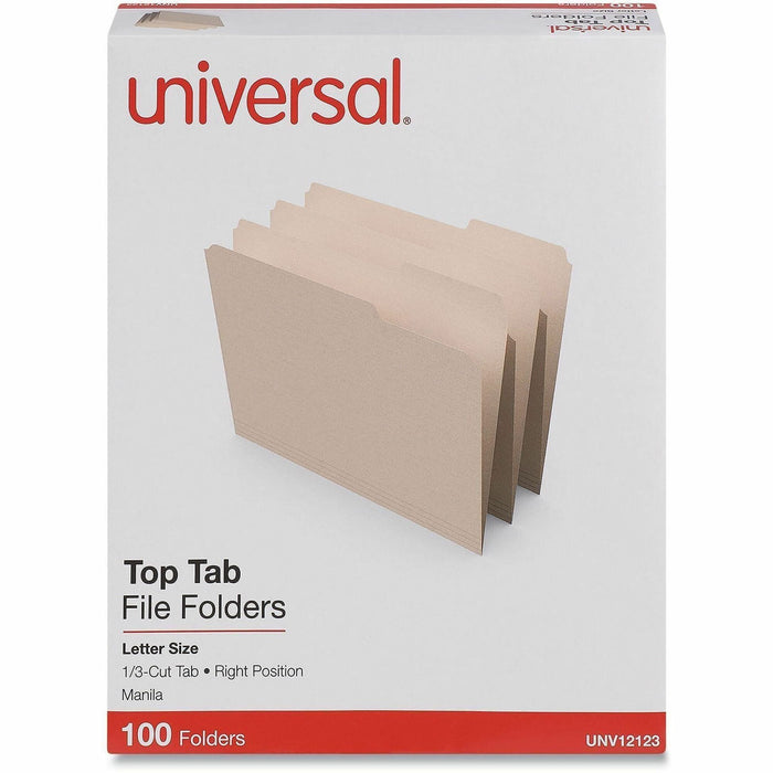 Universal 1/3 Tab Cut Letter Top Tab File Folder