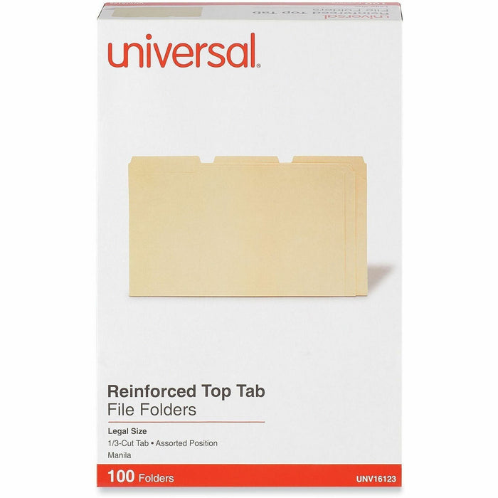 Universal 1/3 Tab Cut Legal Top Tab File Folder
