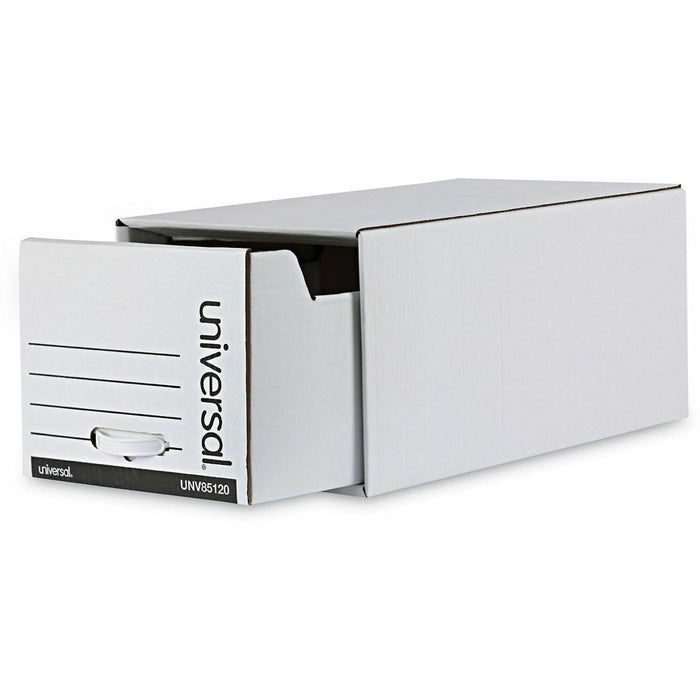 Universal Economy Storage Drawer Files, Letter Files, White, 6/Carton