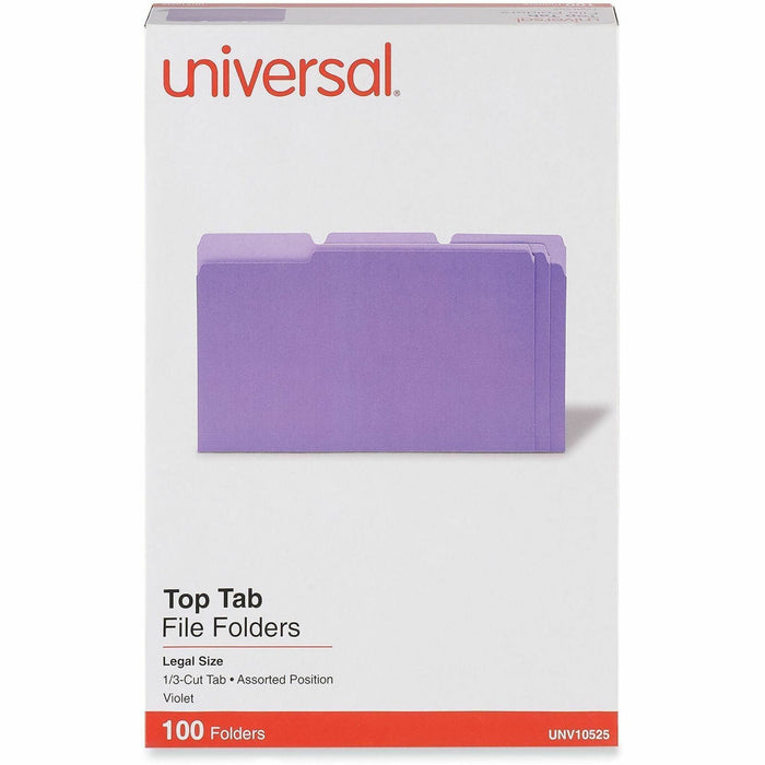 Universal 1/3 Tab Cut Legal Top Tab File Folder