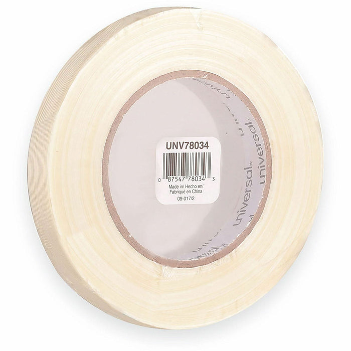 Universal 190# Medium Grade Filament Tape, 3" Core, 18 mm x 54.8 m, Clear