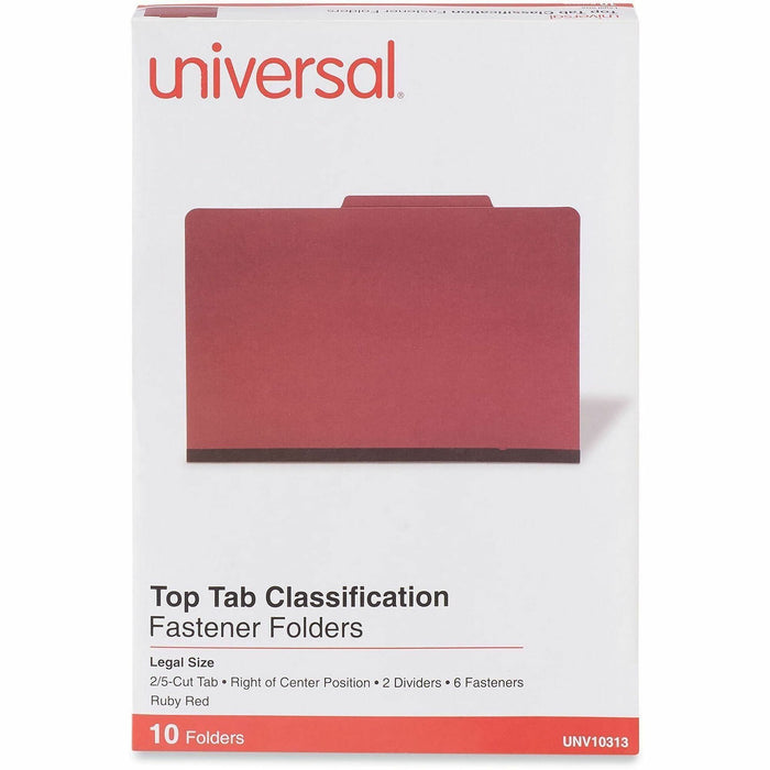 Universal 2/5 Tab Cut Legal Classification Folder