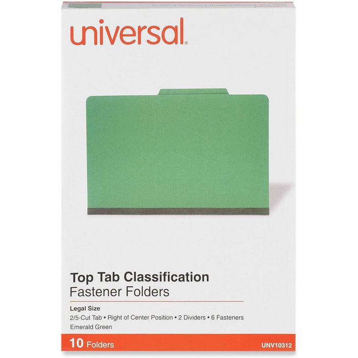 Universal 2/5 Tab Cut Legal Classification Folder