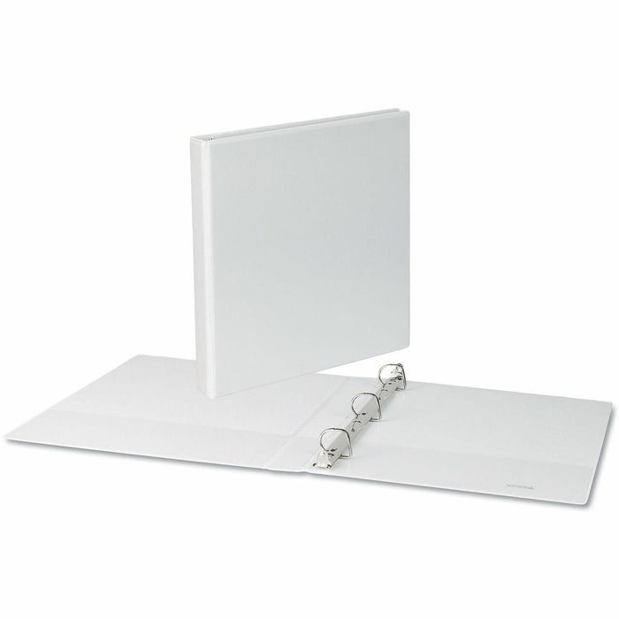 Universal Slant D-Ring View Binder, 3 Rings, 1" Capacity, 11 x 8.5, White