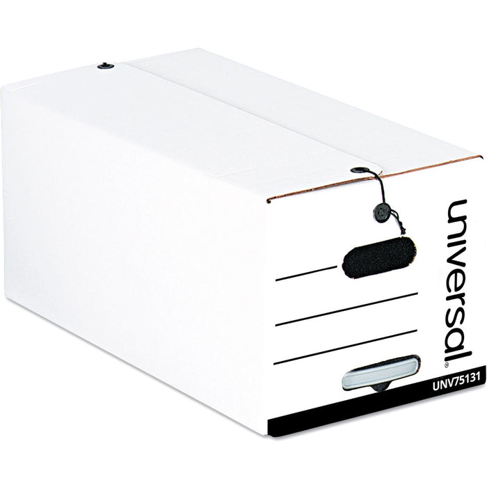 Universal Deluxe Quick Set-up String-and-Button Boxes, Legal Files, White, 12/Carton