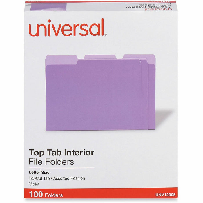 Universal 1/3 Tab Cut Letter Top Tab File Folder