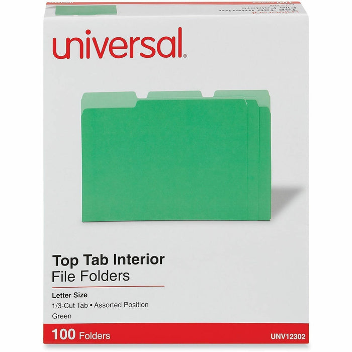 Universal 1/3 Tab Cut Letter Top Tab File Folder