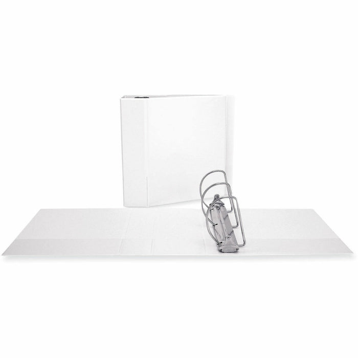 Universal Slant D-Ring View Binder, 3 Rings, 5" Capacity, 11 x 8.5, White