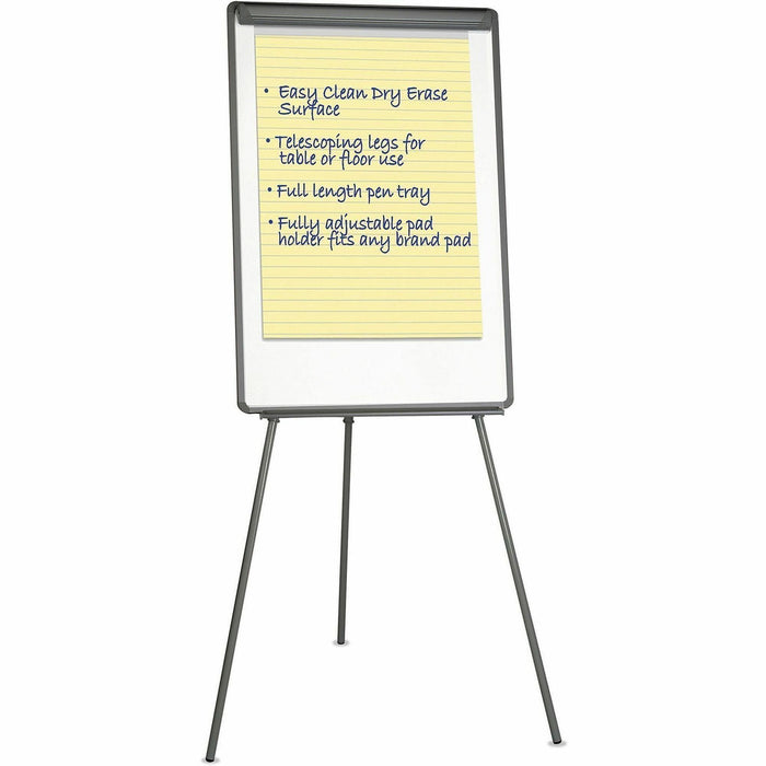 Universal Dry Erase Board with Tripod Easel, 29" x 41" , White Surface