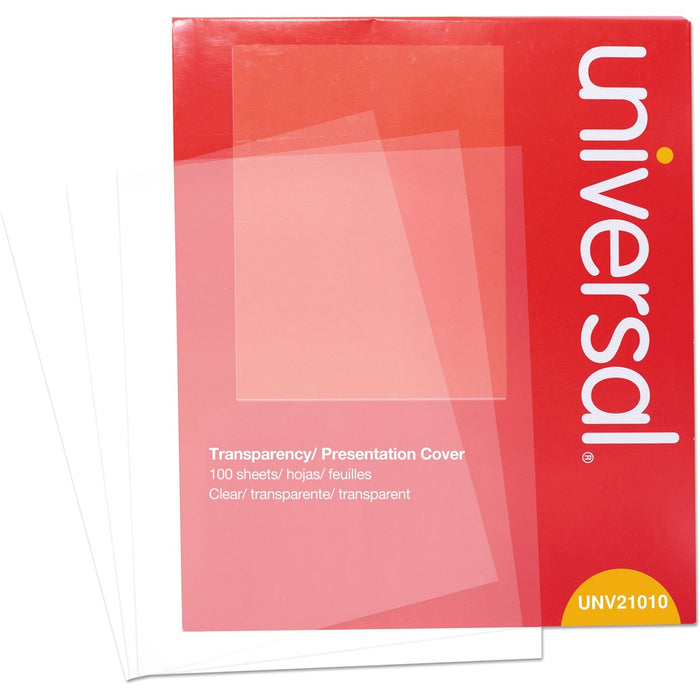 Universal Black and White Laser Printer Transparent Sheets, 8.5 x 11, 100/Pack