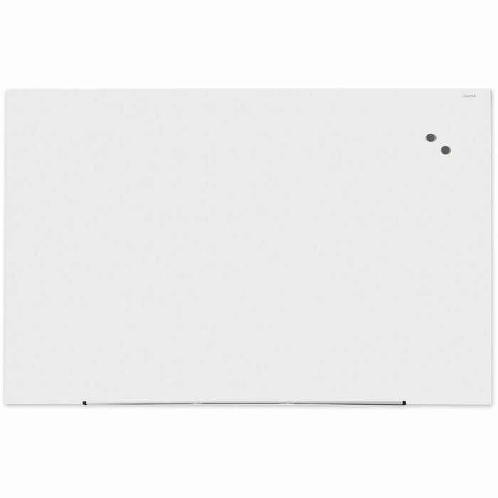 Universal Frameless Magnetic Glass Marker Board, 72" x 48" , White Surface